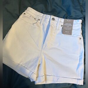 Madewell High Rise Denim White Shorts Curvy Size 27